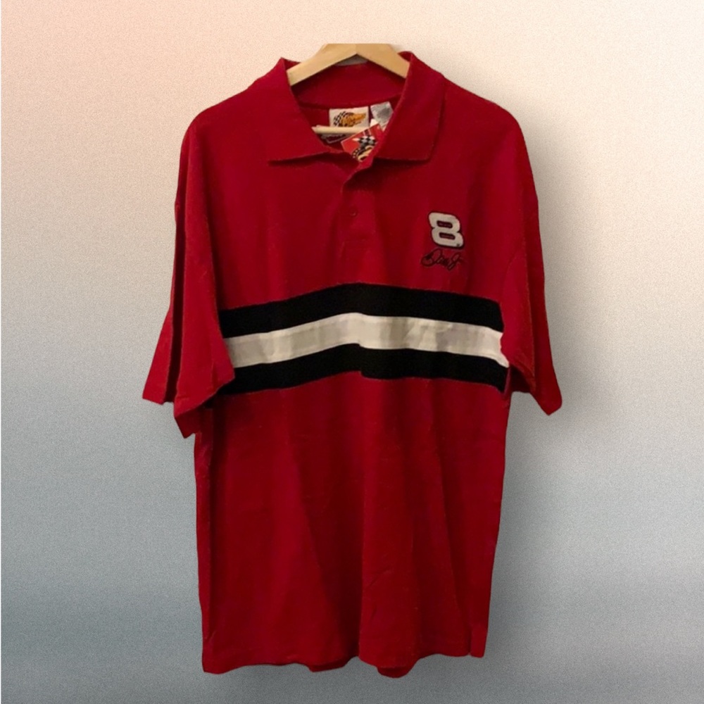 Dale Earnhardt Jr #8 Official NASCAR Budweiser Red Polo Shirt - Sz XL BR…